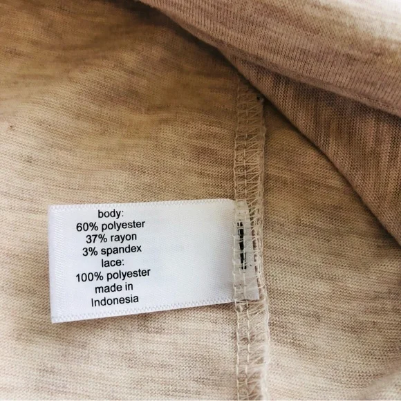 Lane Bryant pullover shirt cream lace yoke cap sleeves sz 18/20 band at bottom - Picture 12 of 12